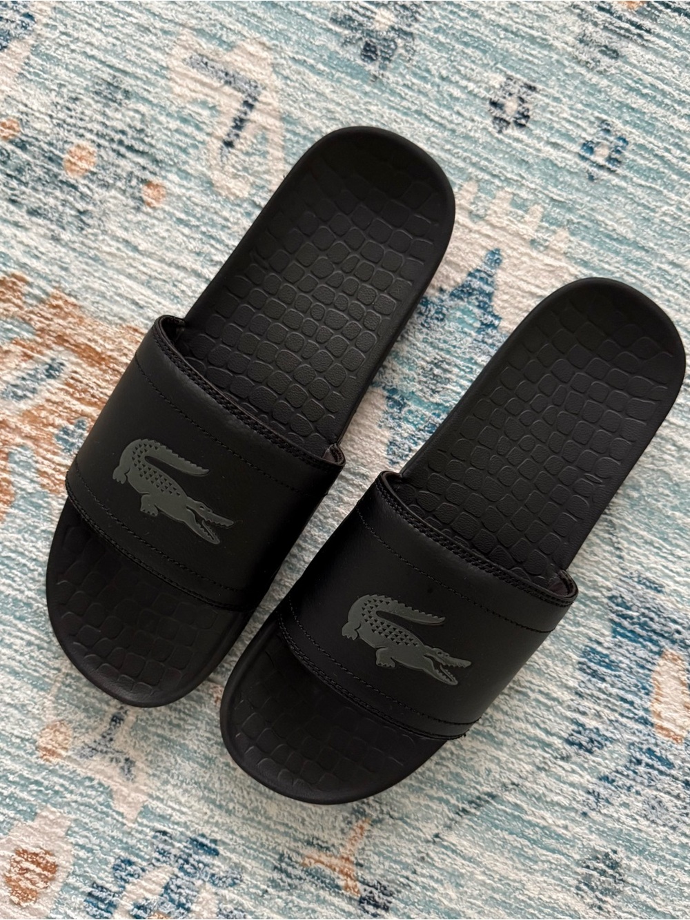 Lacoste Men’s Black Slide Sandals Men’s Size 9 Slides Like Brand New